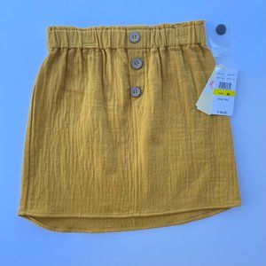 NWT GB Girls Mustard Drive Thru skirt Girls MEDIUM